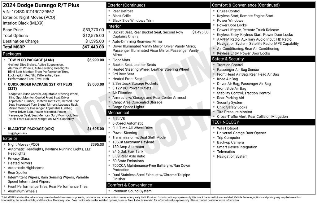 2024 Dodge Durango R/T Plus AWD