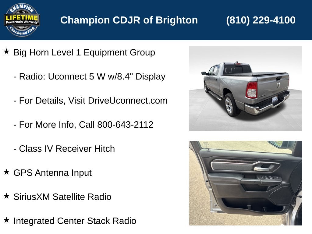 2023 RAM 1500 Big Horn Crew Cab 4x4 5'7' Box