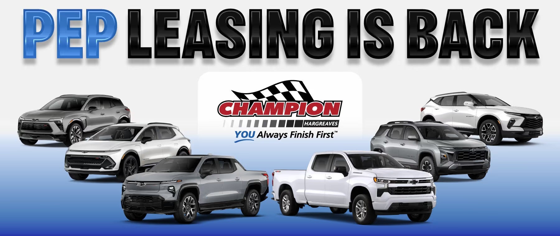 PEP Leasing Is Back at Champion-Hargreaves Chevrolet in Royal Oak MI