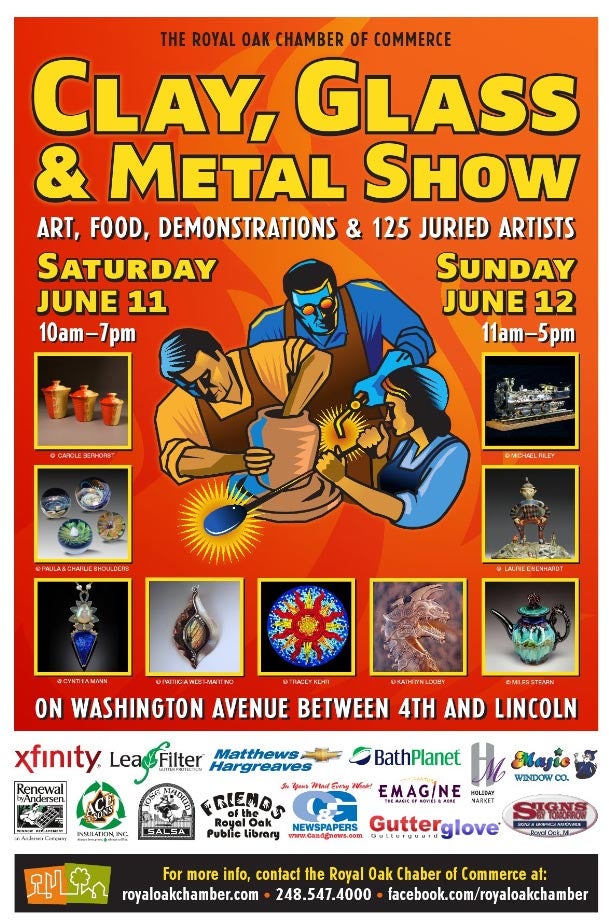 Summer Events in Royal Oak - Clay, Glass & Metal Show